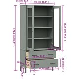  Regal za knjige sivi 85 x 35 x 172,5 cm od masivnog drva OSLO | Shoptok.si