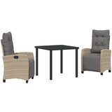 vidaXL 3 komada vrtni set za objed Bež Poli Rattan | shoptok.hr