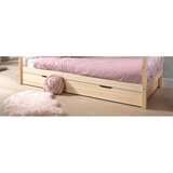 Vipack Dječji krevet od masivnog bora u obliku kućice/s dodatnim ležajem s prostorom za odlaganje 90x200 cm u prirodnoj boji DALLAS – | shoptok.hr