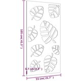 Vrtni zidni ukras 105 x 55 cm od čelika COR-TEN s uzorkom lišća | shoptok.hr