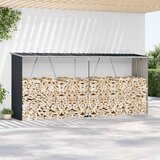  Vrtna ostava za drva pocinčani čelik 330 x 84 x 152 cm antracit | shoptok.hr