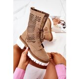 Boto Leather High Boots Workers Nicole Light Brown 2706 | Shoptok.si