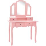 vidaXL toaletni stolić sa stolcem rozi 100x40x146 cm drvo paulovnije | shoptok.hr