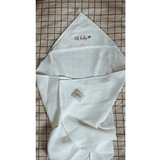 Malomi Kids Bela otroška brisača s kapuco iz muslina 85x85 cm Muslin – | Shoptok.si