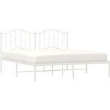 Metalni okvir za krevet s uzglavljem bijeli 183x213 cm | shoptok.hr