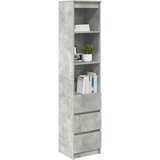vidaXL Visoka ploča beton siva 37,5x35x180 cm izrađeno drvo | shoptok.hr
