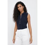 Tommy Hilfiger Top ženski, mornarsko modra barva | Shoptok.si