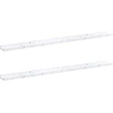  Stenska polica 2 pcs Beli marmor 115 x 9 x 3 cm Konstruiran les, (5000201300) | Shoptok.si