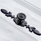 INF Eleganten ročaj za omarico iz črne aluminijeve zlitine - Zasnova z eno luknjo L, (21933689) | Shoptok.si