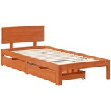  Krevetna konstrukcija s uzglavljem Vosak smeđa 70 x 190 cm | shoptok.hr