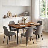  Stol za blagovanje s prirodnim rubom 140 x 90 x 75 cm Prirodna - Prirodna i crna 140 x 90 x 75 cm Živi rub | shoptok.hr