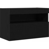 TV zidni ormar s LED svjetlima 2 pcs Crni hrast 60 x 30 x 40 cm | Eponuda.com