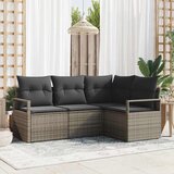  Set sofe 4 kom. Siva poliratan 177 x 122 x 85 cm | shoptok.hr