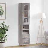 vidaXL Visoka omara siva sonoma 34,5x34x180 cm inženirski les Cene