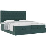 vidaXL Otomanski posteljni okvir z vzmetnicami zelen 180x200cm žamet, (21610746) | Shoptok.si