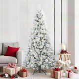 vidaXL Umjetno božićno drvce s nogom s stalakom Zelena 210 cm PE i PVC | shoptok.hr