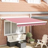 vidaXL ročna retraktibilna tenda rdeče in bele črte 300 x 250 cm Cene