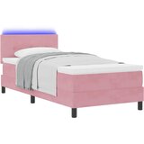 LED Box Spring Krevet s uzglavljem Ružičasta 90 x 190 cm Bar&amp;scaron;un Slike