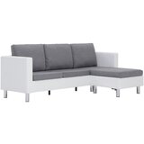 Maison Chic kavč - Sofa - Kanape trosed z blazinami belo umetno usnje, (21727198) | Shoptok.si
