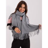 Wool Fashion Italia Scarf-AT-SZ-23185.73P-dark grey | shoptok.hr