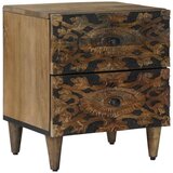  Noćni ormar 2 pcs Smeđa 40 x 33 5 x 46 cm Čvrsto drvo manga | shoptok.hr