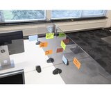 SMIT VISUAL Namizna predelna stena za dvojno delovno mesto, akrilno steklo in polistirol, prozorna izvedba, širina 750 mm | Shoptok.si