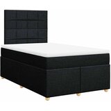  Krevet box spring s madracem crni 120 x 190 cm od tkanine | shoptok.hr