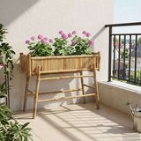  Vrtni saksija s držačem Prirodna 100 x 38 x 74 cm Bambus - 50 cm H-oblik okvira | shoptok.hr