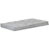 vidaXL Talna sedežna blazina za paleto bombaž 120x80x10 cm siva, (20623168) | Shoptok.si