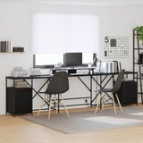  Stol s policom Crni hrast 182 x 101 x 87,5 cm Konstruirano drvo | shoptok.hr