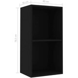 vidaXL Knjižnica črna 40x30x76,5 cm iz umetnega lesa | Shoptok.si