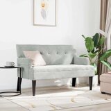  Chesterfield klupa Svijetlo siva 112 x 65.5 x 75 cm Baršun | shoptok.hr