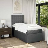  Krevet s oprugama i madracem tamnosivi 100 x 200 cm od tkanine | shoptok.hr