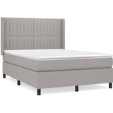  Krevet s oprugama i madracem svjetlosivi 140x190 cm od tkanine | shoptok.hr