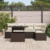  Sjedeća garnitura za vrt 6 kom. Smeđa Poli ratan 232 x 122 x 85 cm | shoptok.hr