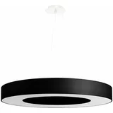 Nice Lamps Crna viseća svjetiljka s tekstilnim sjenilom ø 70 cm Galata Slim –