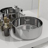 vidaXL Umivalnik keramičen 40x15 cm srebrn | Shoptok.si