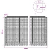  Gabion s žicom debljine 3,5 mm i mrežom 5x5 cm 900x50x200 cm | shoptok.hr