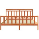  Konstrukcija postelje 2 pcs Voskast rjav 180 x 200 cm, (5000102329) | Shoptok.si