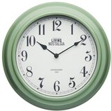 Kitchen Craft Zelena stenska ura Living Nostalgija, Ø 25,5 cm | Shoptok.si