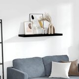  Plutajuća zidna polica visoki sjaj crna 90 x 23,5 x 3,8 cm MDF | shoptok.hr