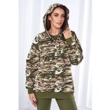 Kesi 3-piece MOOR set of sweatshirt, top and leggings khaki + ecru | Shoptok.si