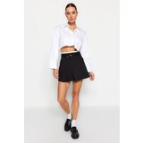 Trendyol Black Double Belt Detail Pleated Mini Woven Skirt Cijene