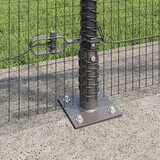 vidaXL Set ogradnih stupova Set od 2 Siva Metal i PVC 25 x 1 m | shoptok.hr