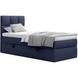 MID.YOU POSTELJA Z VZMETNICO 90 cm x 200 cm , les, tekstil, leseni material temno modra | Shoptok.si
