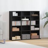 Ormarić za CD-ove crni hrast 100x23x89,5 cm inženjerski drvo | shoptok.hr