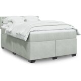 vidaXL Box spring postelja z vzmetnico svetlo siva 140x200 cm žamet Cene