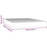 vidaXL Madrac s džepičastim oprugama rozi 140x220x20 cm baršunasti | shoptok.hr