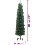  Tanko umjetno božićno drvce sa stalkom zeleno 210 cm PVC | shoptok.hr