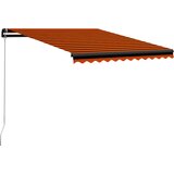 Tenda na ručno uvlačenje LED 350 x 250 cm narančasto-smeđa | shoptok.hr